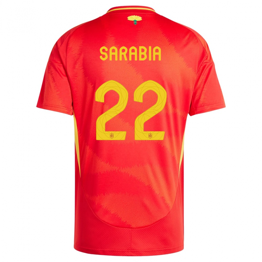 Criança Camisola Espanha Pablo Sarabia #22 Vermelho Principal 24-26 Camisa Brasil