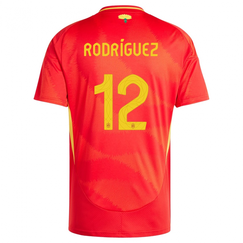 Criança Camisola Espanha Lucia Rodriguez #12 Vermelho Principal 24-26 Camisa Brasil