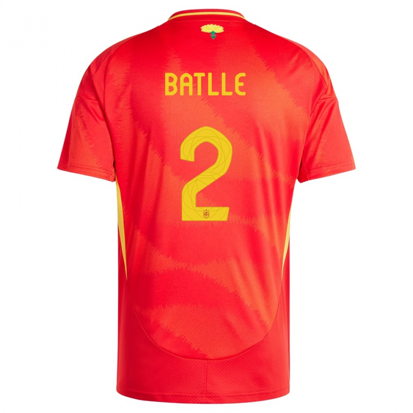 Criança Camisola Espanha Ona Batlle #2 Vermelho Principal 24-26 Camisa Brasil