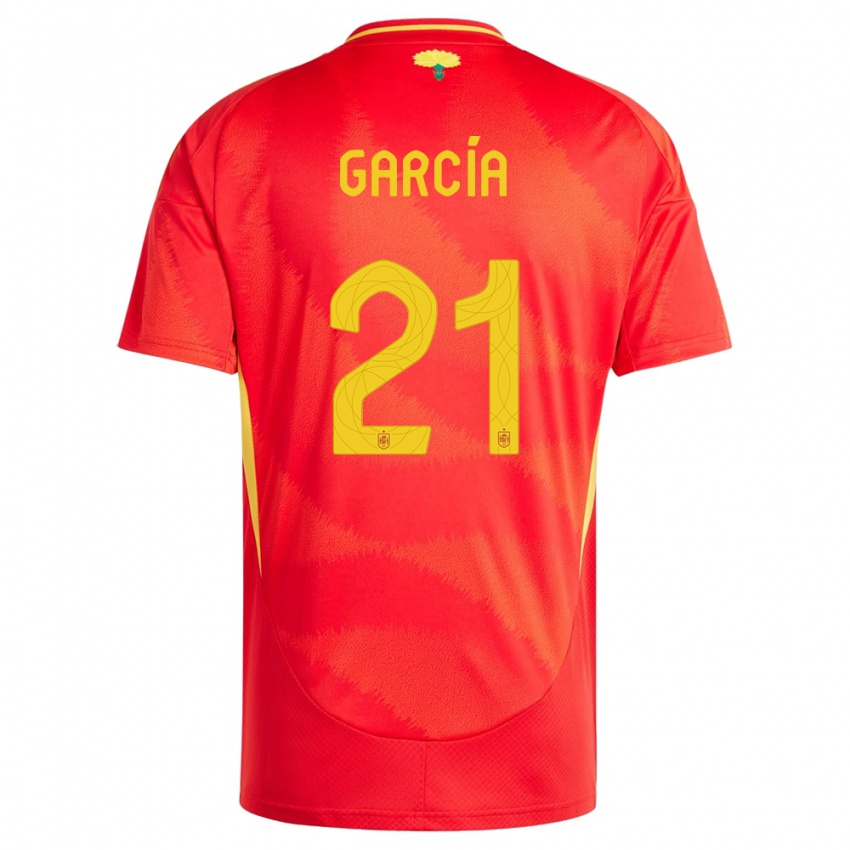 Criança Camisola Espanha Sheila Garcia #21 Vermelho Principal 24-26 Camisa Brasil