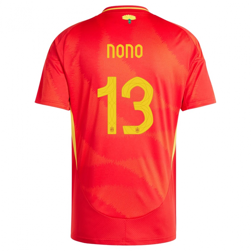 Criança Camisola Espanha Nono #13 Vermelho Principal 24-26 Camisa Brasil