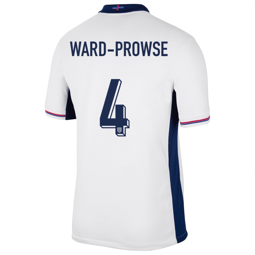 Criança Camisola Inglaterra James Ward-Prowse #4 Branco Principal 24-26 Camisa Brasil