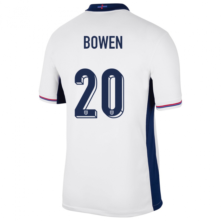 Criança Camisola Inglaterra Jarrod Bowen #20 Branco Principal 24-26 Camisa Brasil