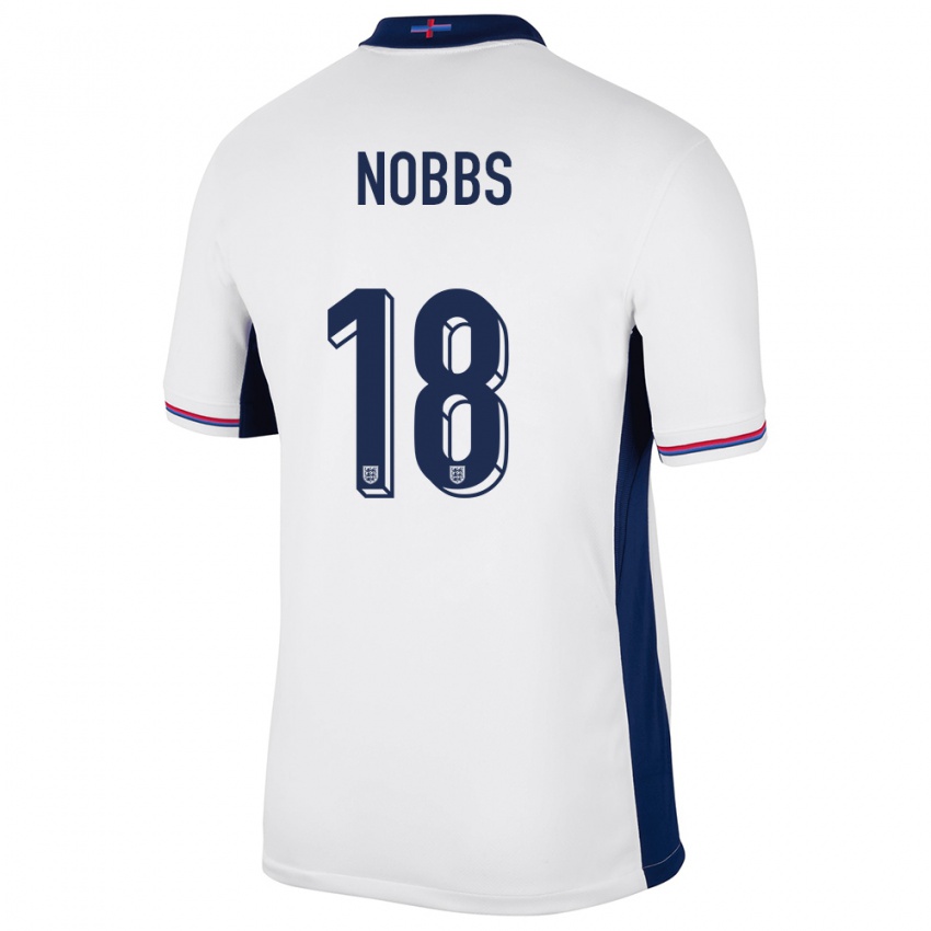 Criança Camisola Inglaterra Jordan Nobbs #18 Branco Principal 24-26 Camisa Brasil