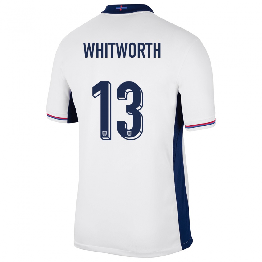 Criança Camisola Inglaterra Joseph Whitworth #13 Branco Principal 24-26 Camisa Brasil