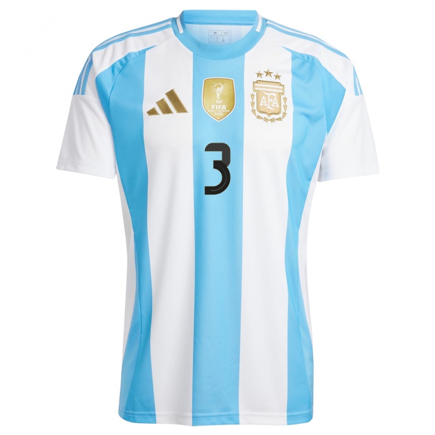 Criança Camisola Argentina Claudio Bravo #3 Branco Azul Principal 24-26 Camisa Brasil