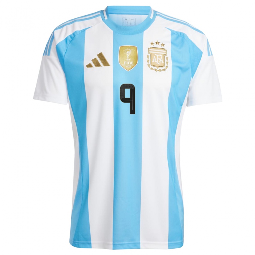 Criança Camisola Argentina Gonzalo Higuain #9 Branco Azul Principal 24-26 Camisa Brasil