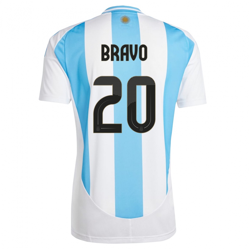 Criança Camisola Argentina Ruth Bravo #20 Branco Azul Principal 24-26 Camisa Brasil