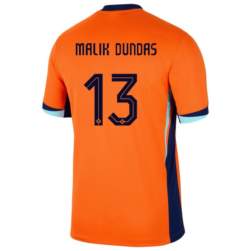 Criança Camisola Países Baixos Noa Malik Dundas #13 Laranja Principal 24-26 Camisa Brasil