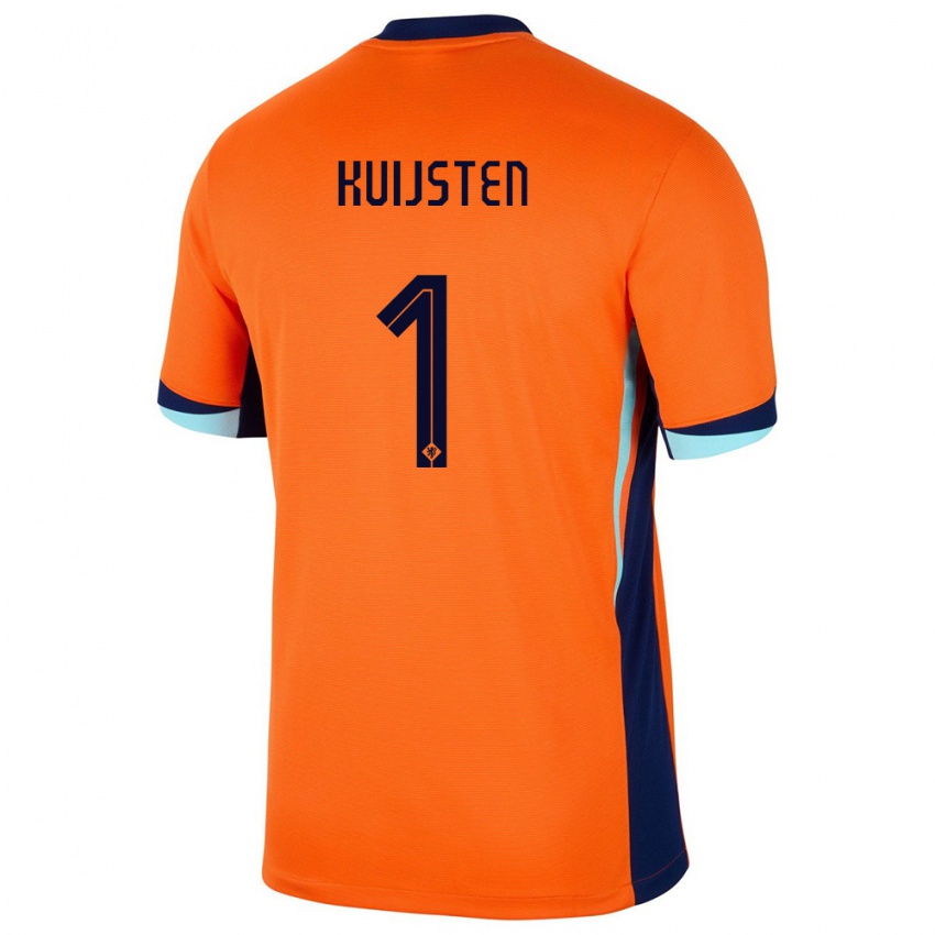 Criança Camisola Países Baixos Tristan Kuijsten #1 Laranja Principal 24-26 Camisa Brasil
