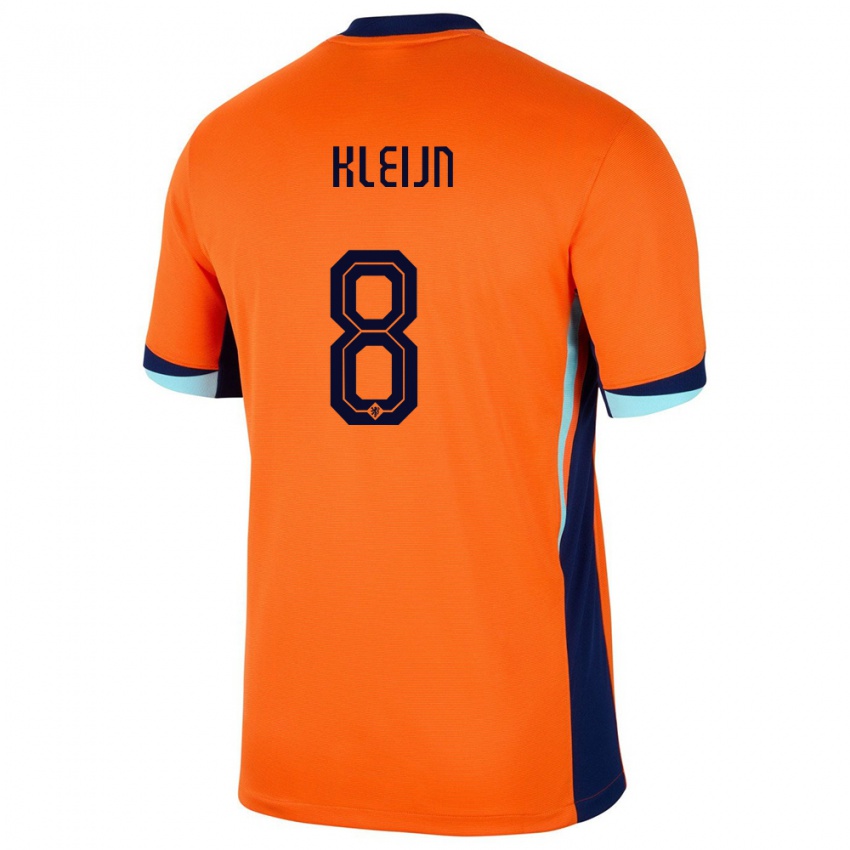 Criança Camisola Países Baixos Mike Kleijn #8 Laranja Principal 24-26 Camisa Brasil