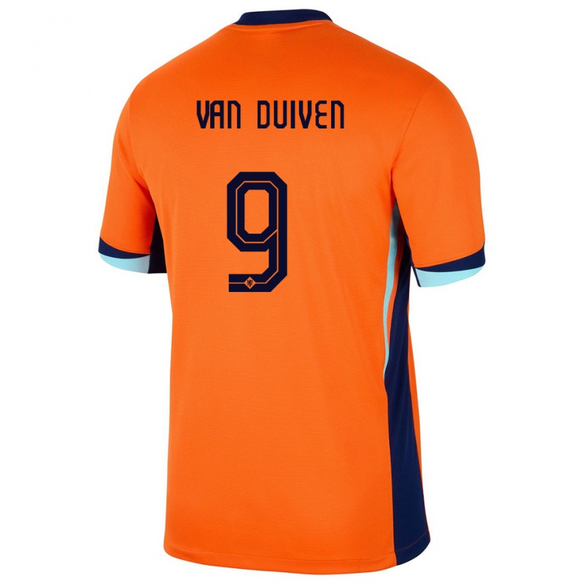 Criança Camisola Países Baixos Jason Van Duiven #9 Laranja Principal 24-26 Camisa Brasil