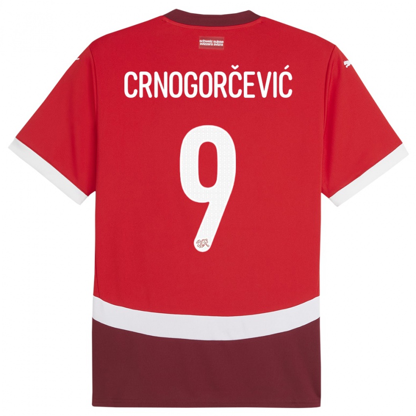 Criança Camisola Suiça Ana Maria Crnogorcevic #9 Vermelho Principal 24-26 Camisa Brasil