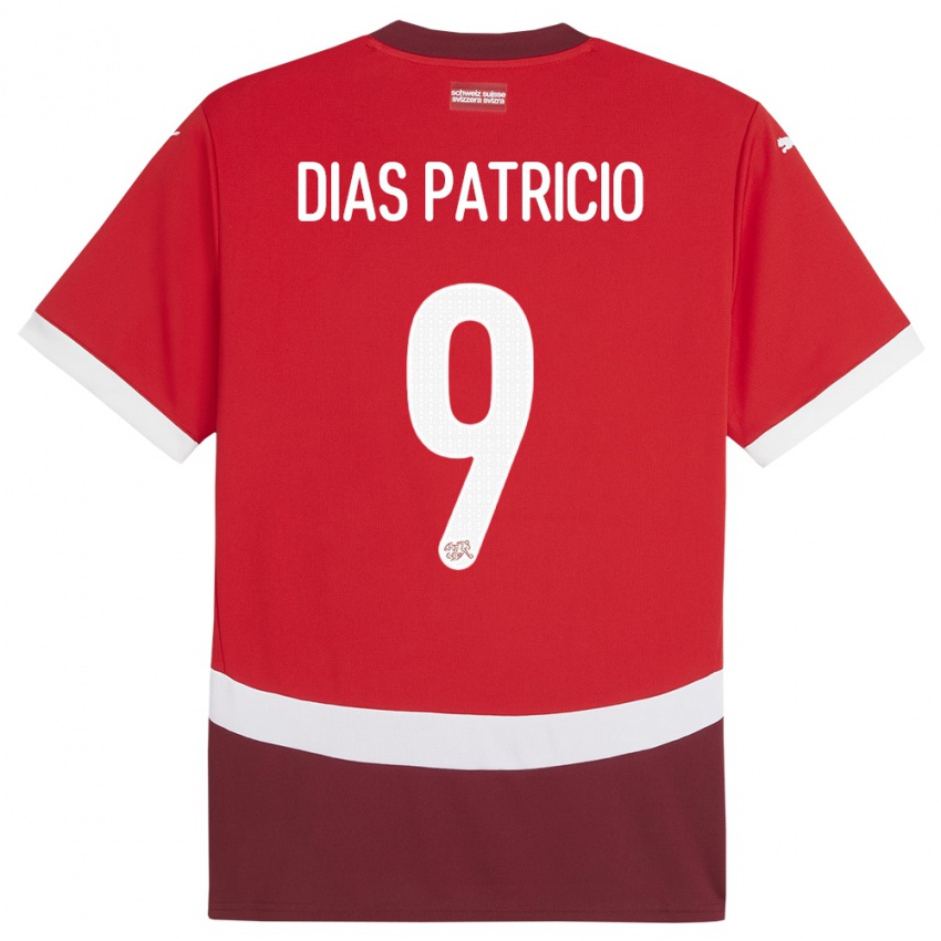 Criança Camisola Suiça Alexandre Dias Patricio #9 Vermelho Principal 24-26 Camisa Brasil