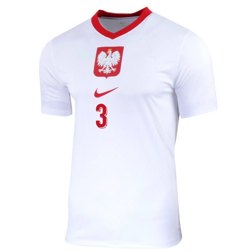 Criança Camisola Polónia Igor Drapinski #3 Branco Principal 24-26 Camisa Brasil