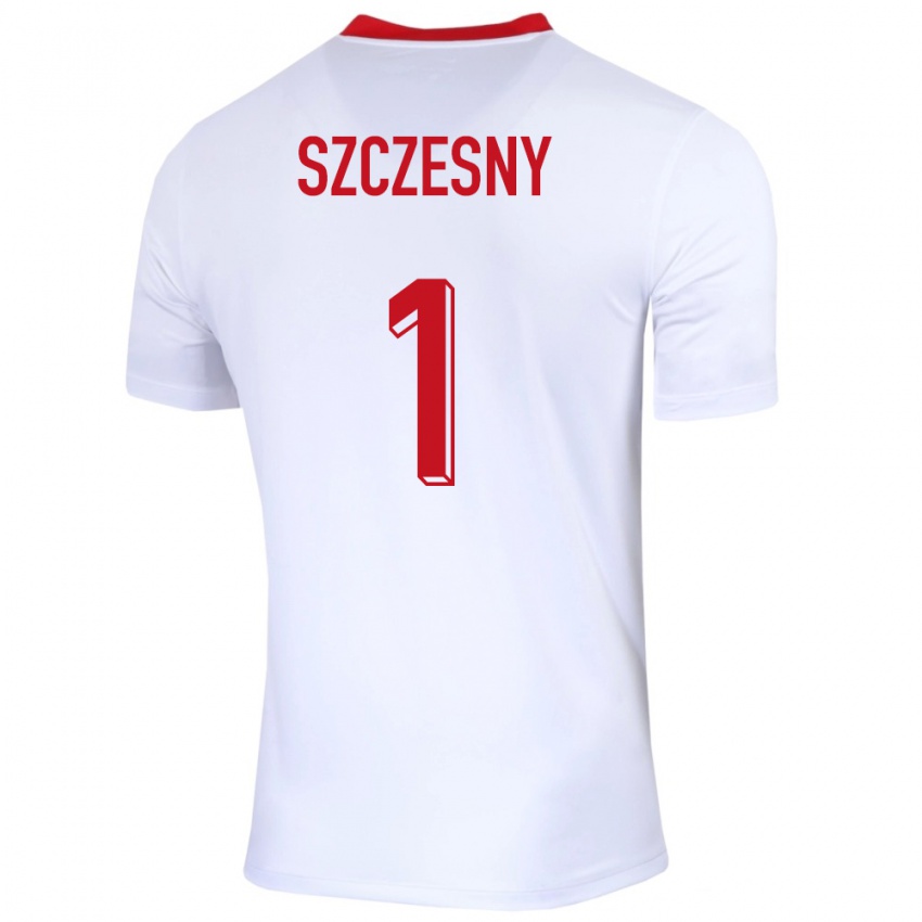 Criança Camisola Polónia Wojciech Szczesny #1 Branco Principal 24-26 Camisa Brasil