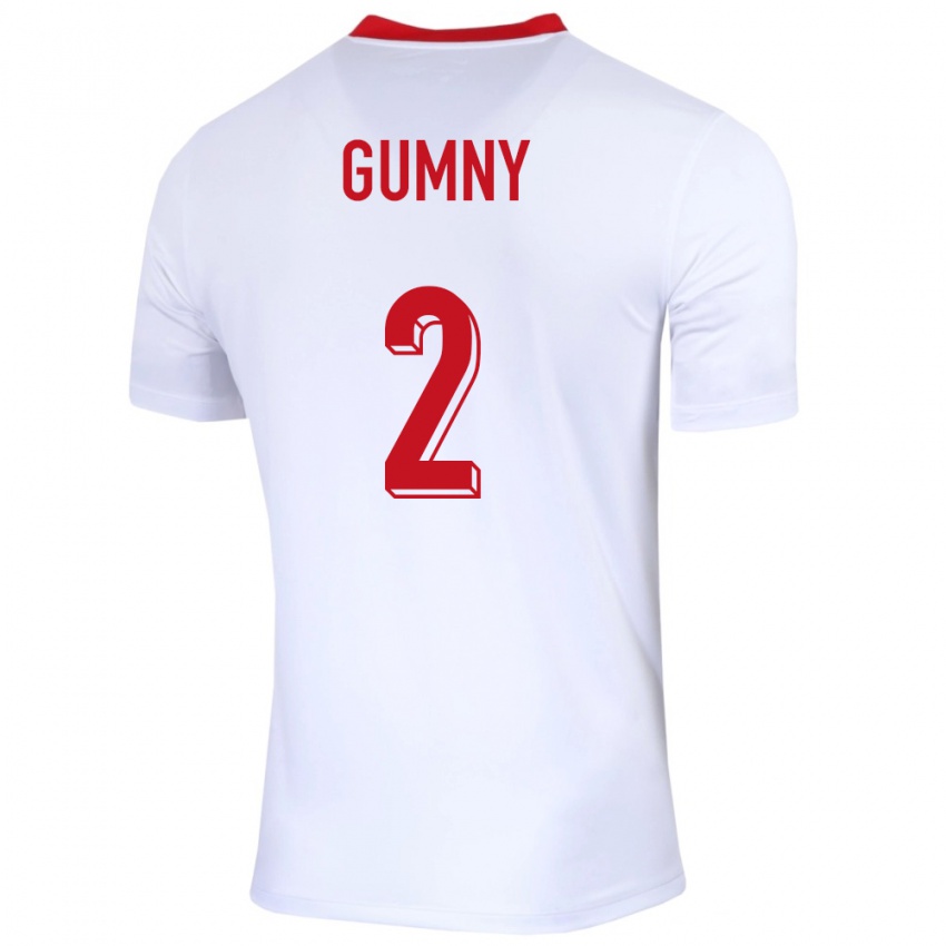 Criança Camisola Polónia Robert Gumny #2 Branco Principal 24-26 Camisa Brasil