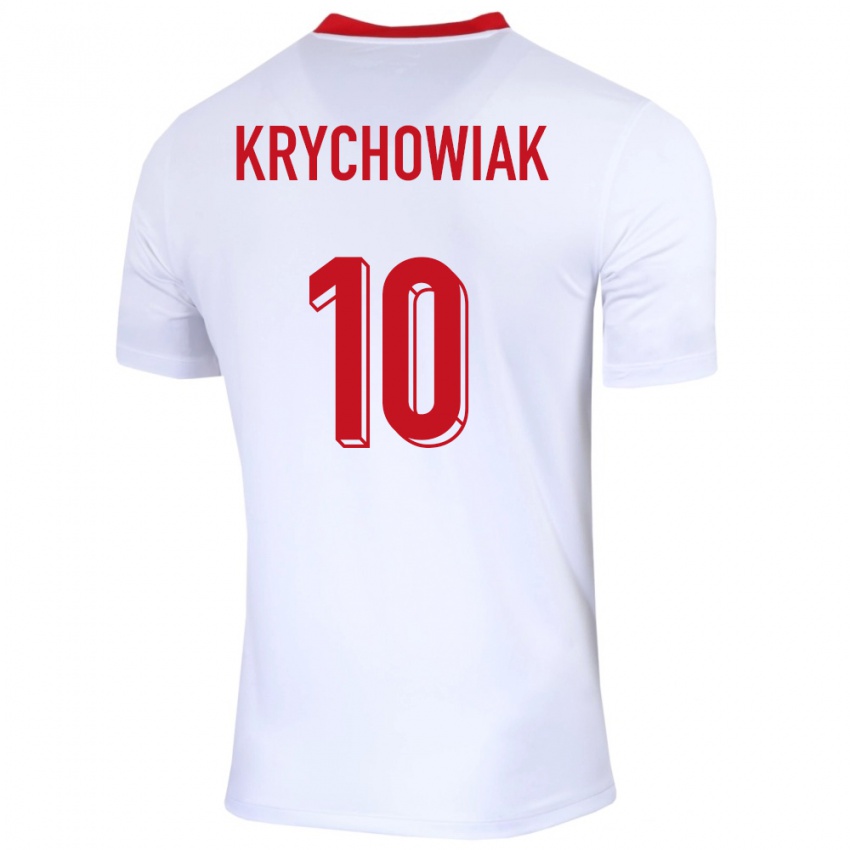 Criança Camisola Polónia Grzegorz Krychowiak #10 Branco Principal 24-26 Camisa Brasil