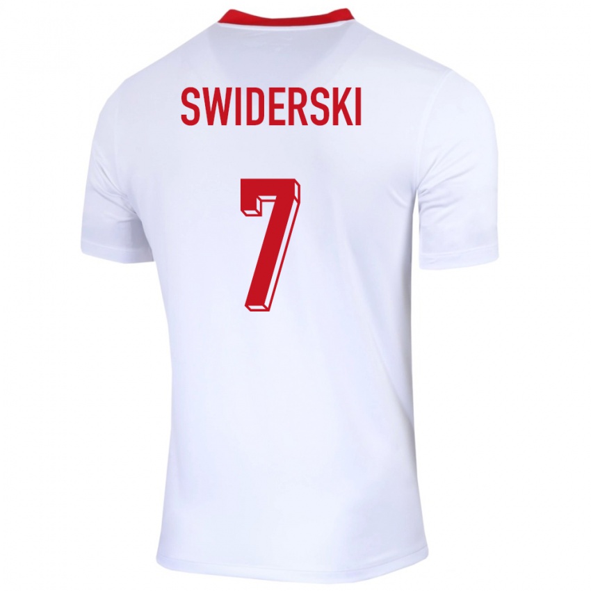 Criança Camisola Polónia Karol Swiderski #7 Branco Principal 24-26 Camisa Brasil