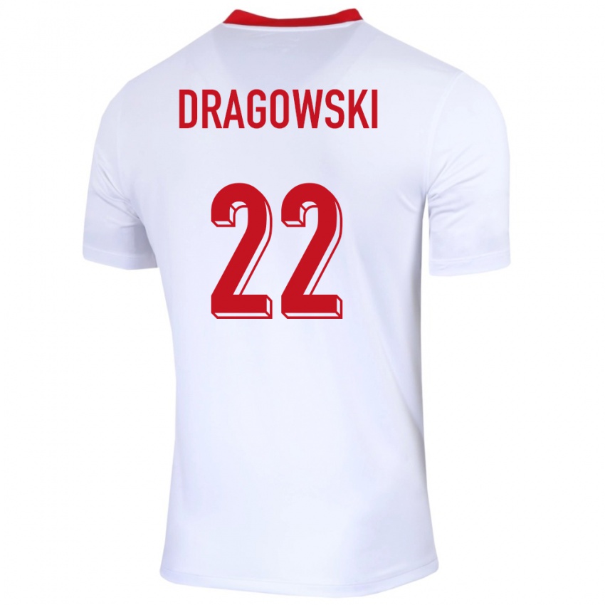 Criança Camisola Polónia Bartlomiej Dragowski #22 Branco Principal 24-26 Camisa Brasil