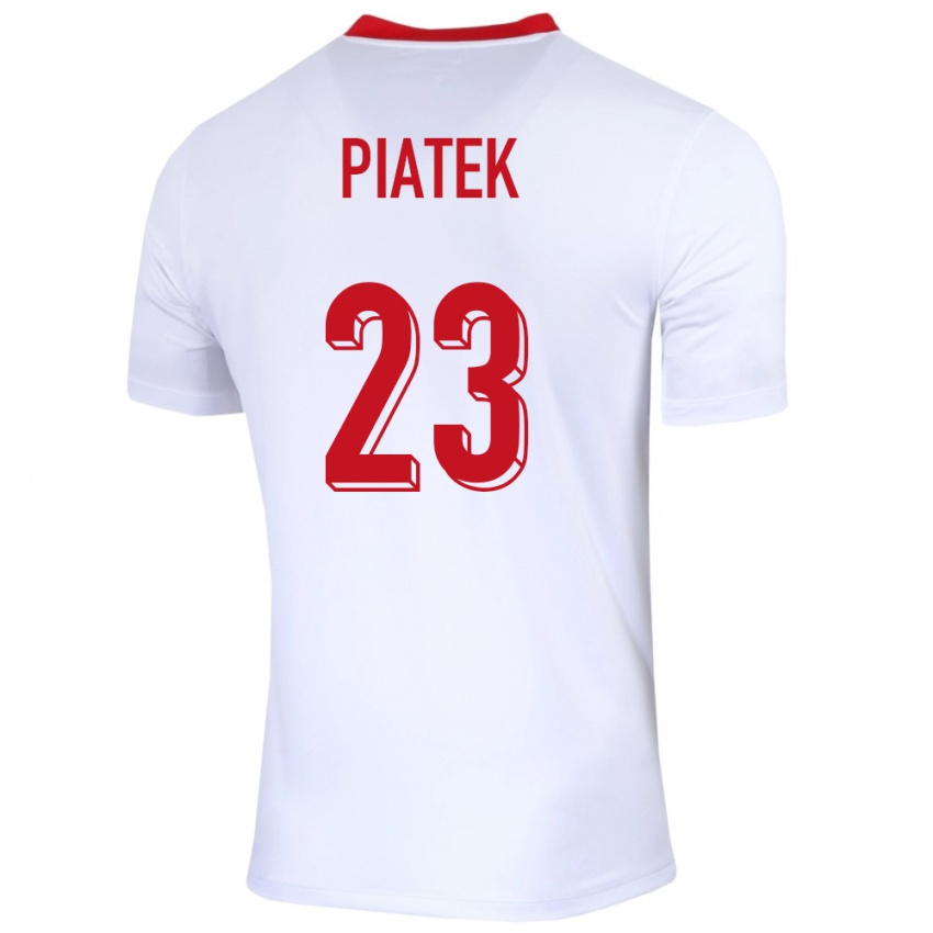 Criança Camisola Polónia Krzysztof Piatek #23 Branco Principal 24-26 Camisa Brasil