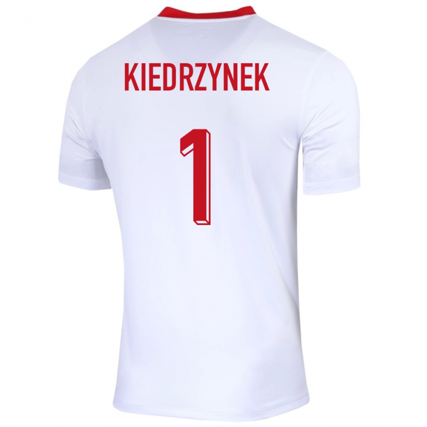 Criança Camisola Polónia Katarzyna Kiedrzynek #1 Branco Principal 24-26 Camisa Brasil