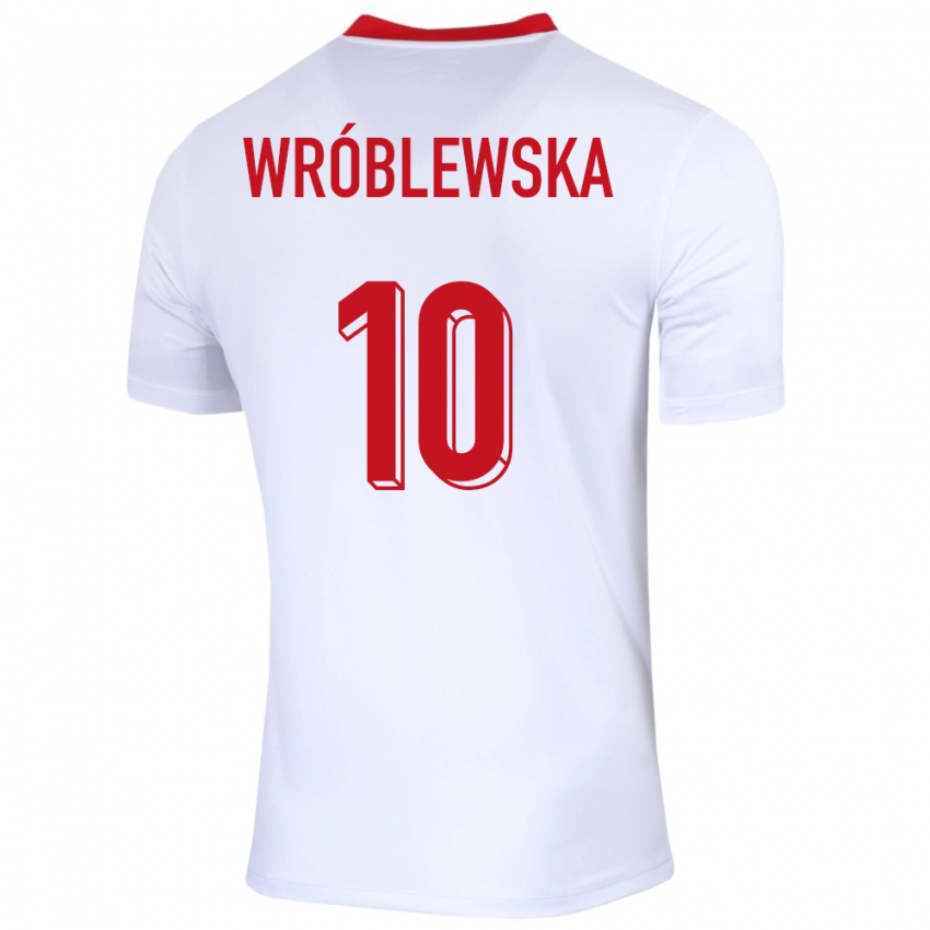 Criança Camisola Polónia Joanna Wroblewska #10 Branco Principal 24-26 Camisa Brasil