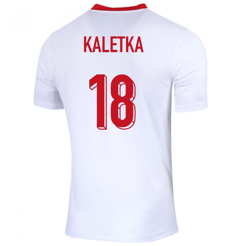 Criança Camisola Polónia Nikol Kaletka #18 Branco Principal 24-26 Camisa Brasil