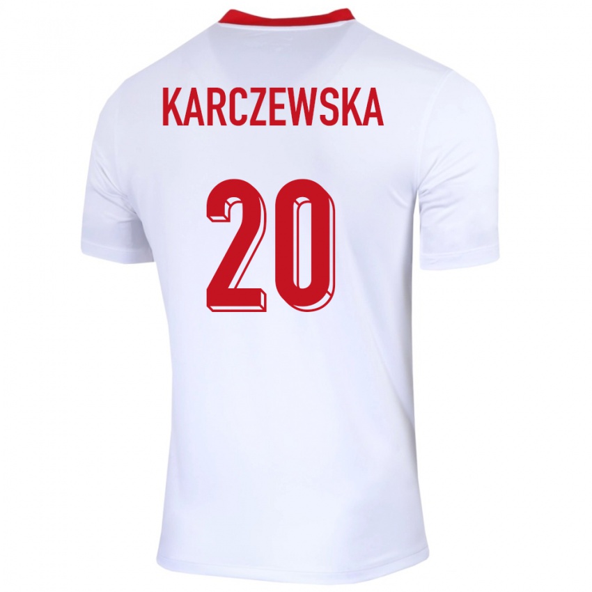 Criança Camisola Polónia Nikola Karczewska #20 Branco Principal 24-26 Camisa Brasil