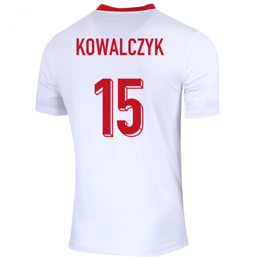 Criança Camisola Polónia Mateusz Kowalczyk #15 Branco Principal 24-26 Camisa Brasil