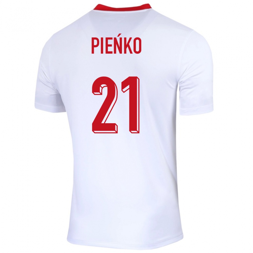 Criança Camisola Polónia Tomasz Pienko #21 Branco Principal 24-26 Camisa Brasil