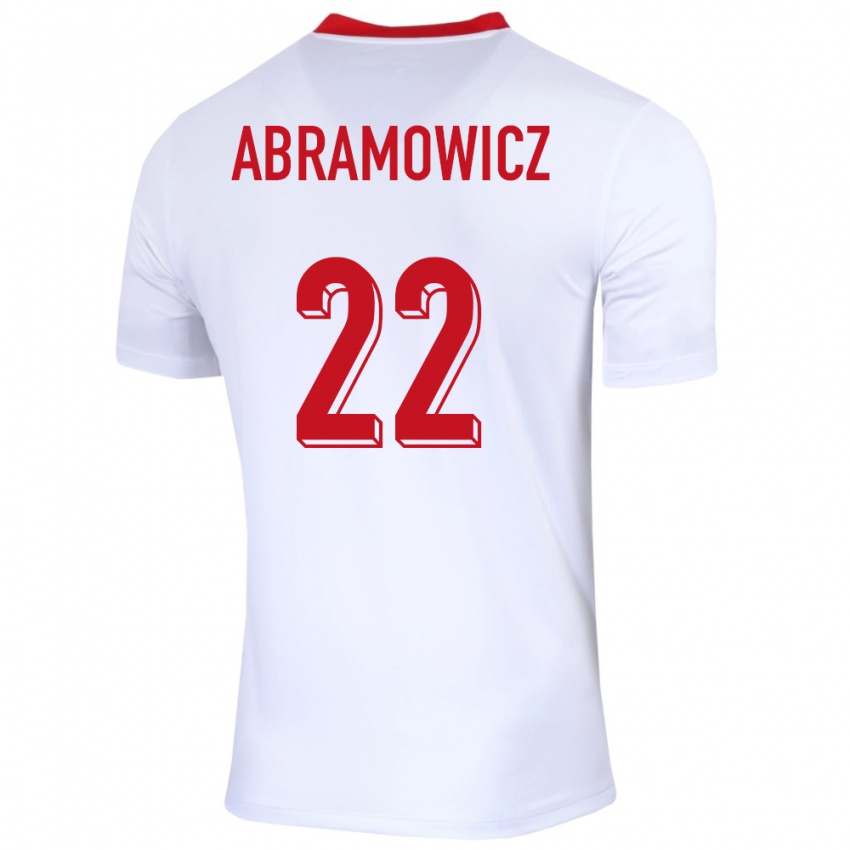 Criança Camisola Polónia Slawomir Abramowicz #22 Branco Principal 24-26 Camisa Brasil