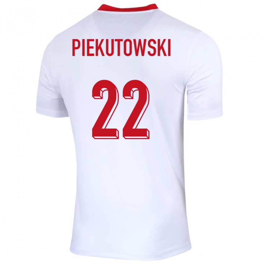 Criança Camisola Polónia Milosz Piekutowski #22 Branco Principal 24-26 Camisa Brasil