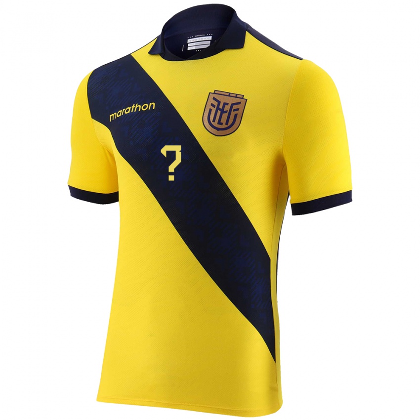 Criança Camisola Equador Seu Nome #0 Amarelo Principal 24-26 Camisa Brasil