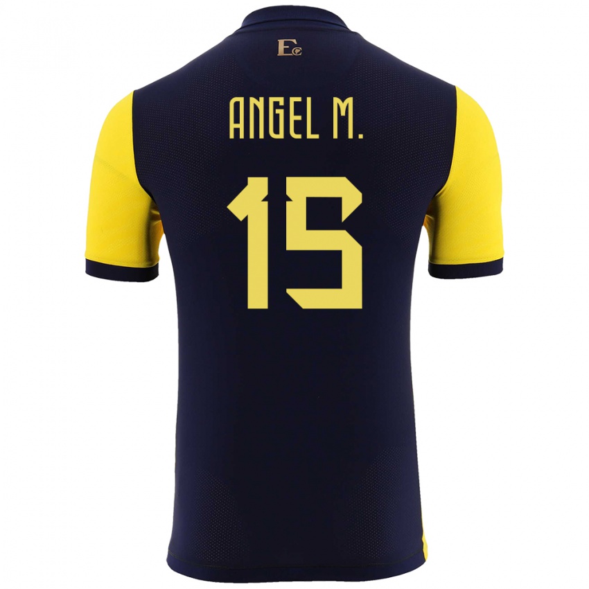 Criança Camisola Equador Angel Mena #15 Amarelo Principal 24-26 Camisa Brasil