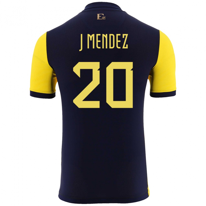 Criança Camisola Equador Jhegson Mendez #20 Amarelo Principal 24-26 Camisa Brasil