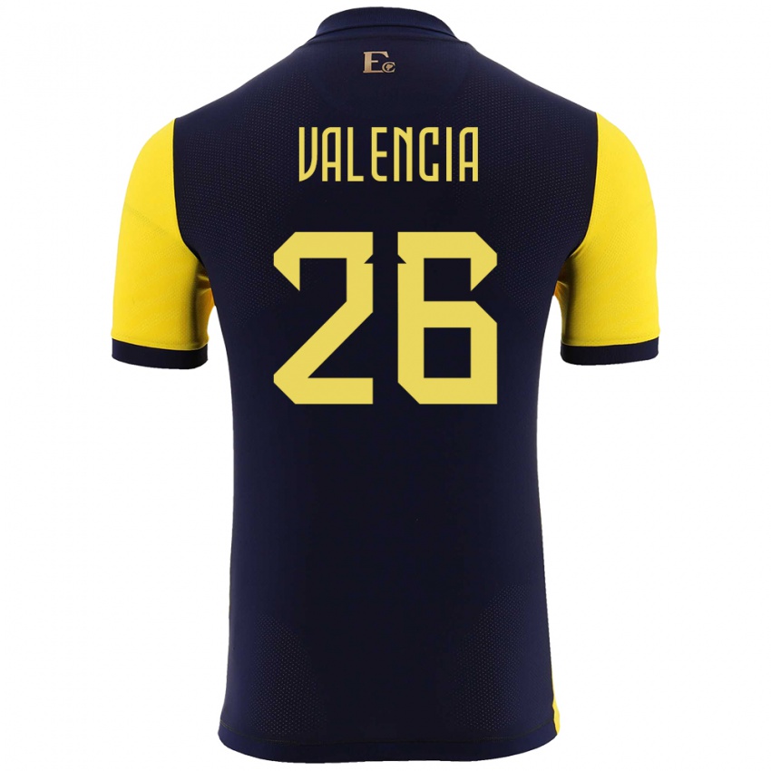 Criança Camisola Equador Anthony Valencia #26 Amarelo Principal 24-26 Camisa Brasil