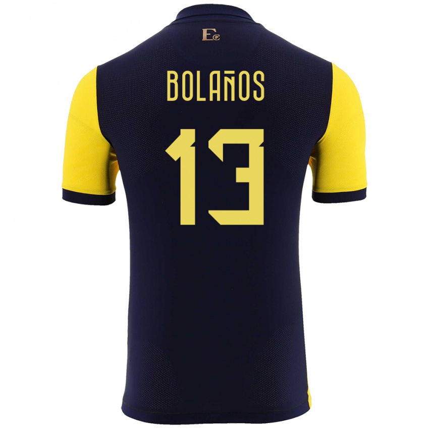 Criança Camisola Equador Nayely Bolanos #13 Amarelo Principal 24-26 Camisa Brasil