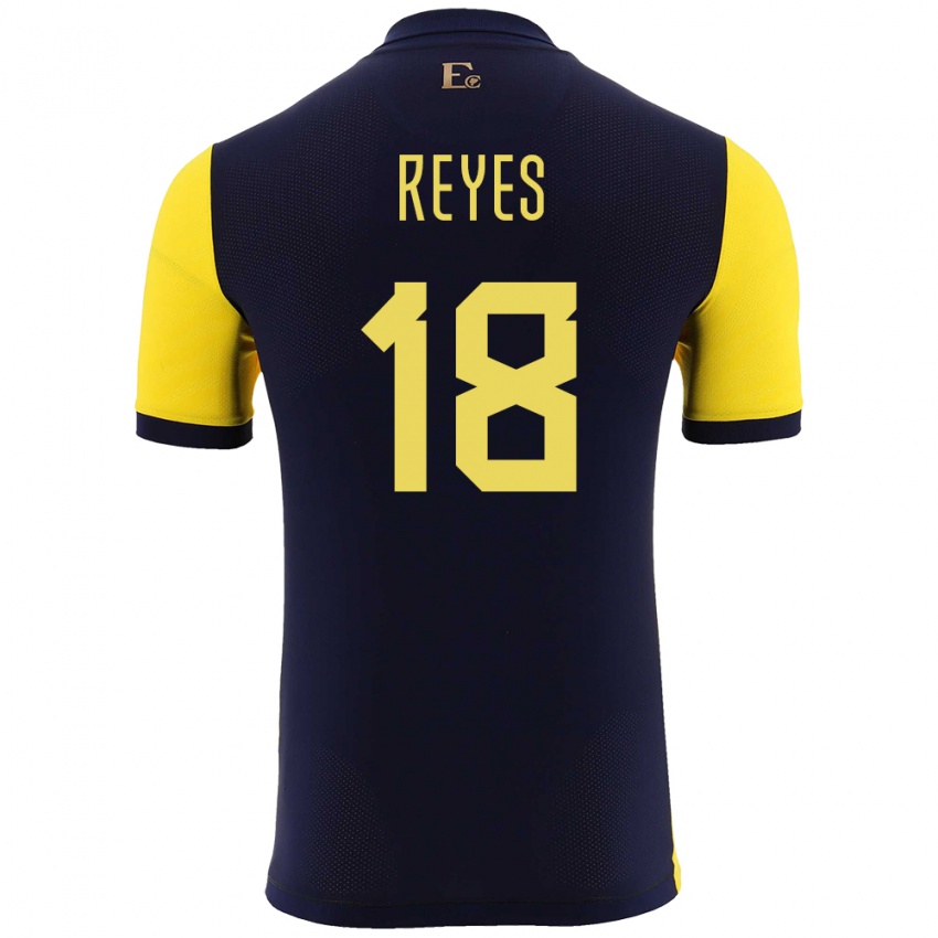 Criança Camisola Equador Ashley Reyes #18 Amarelo Principal 24-26 Camisa Brasil