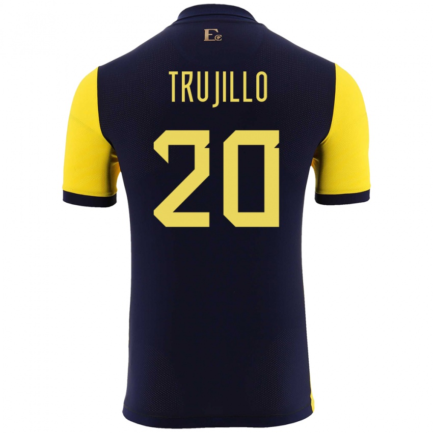 Criança Camisola Equador Isabel Trujillo #20 Amarelo Principal 24-26 Camisa Brasil