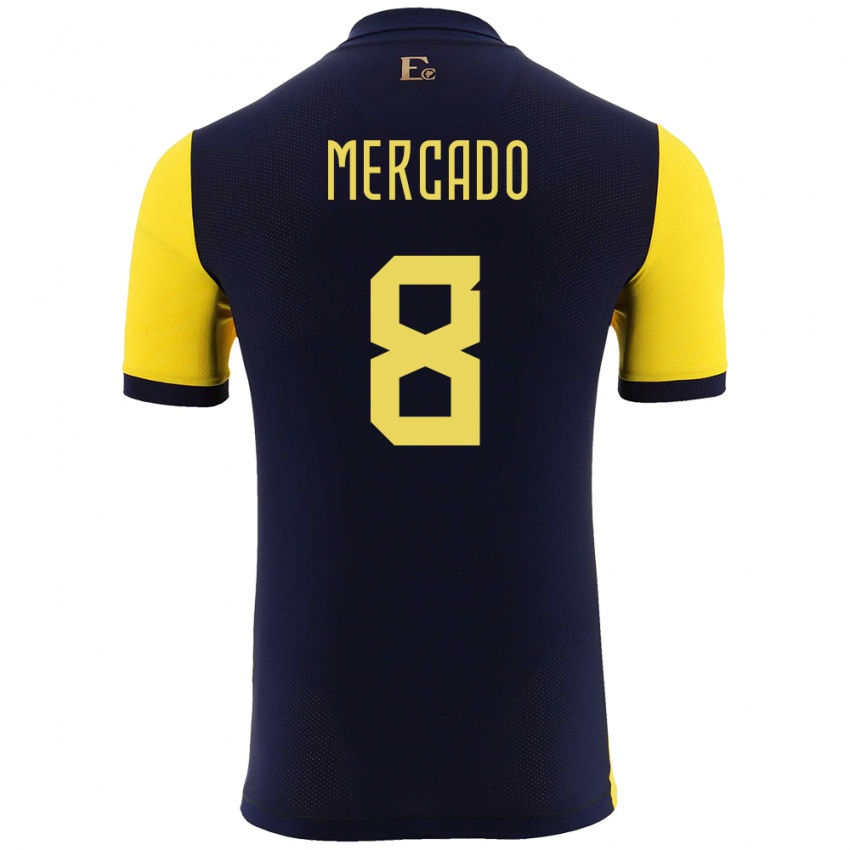 Criança Camisola Equador Patrik Mercado #8 Amarelo Principal 24-26 Camisa Brasil