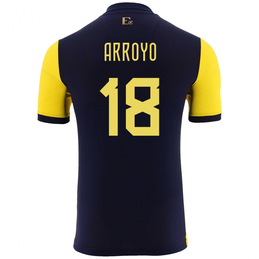 Criança Camisola Equador Jean Arroyo #18 Amarelo Principal 24-26 Camisa Brasil