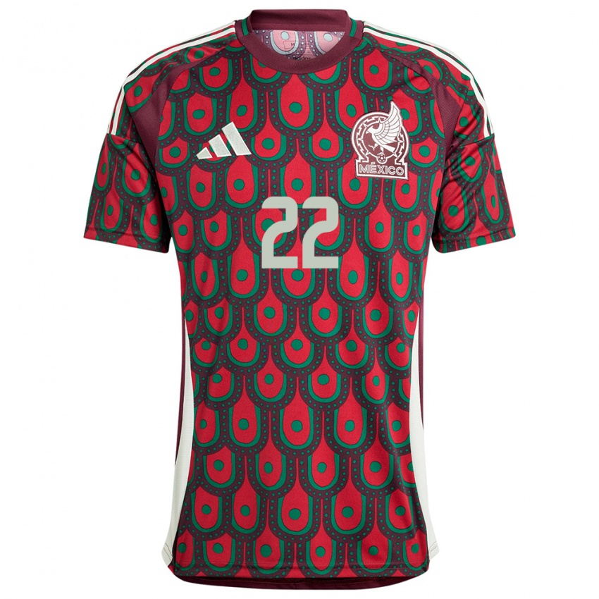 Criança Camisola México Hirving Lozano #22 Marrom Principal 24-26 Camisa Brasil