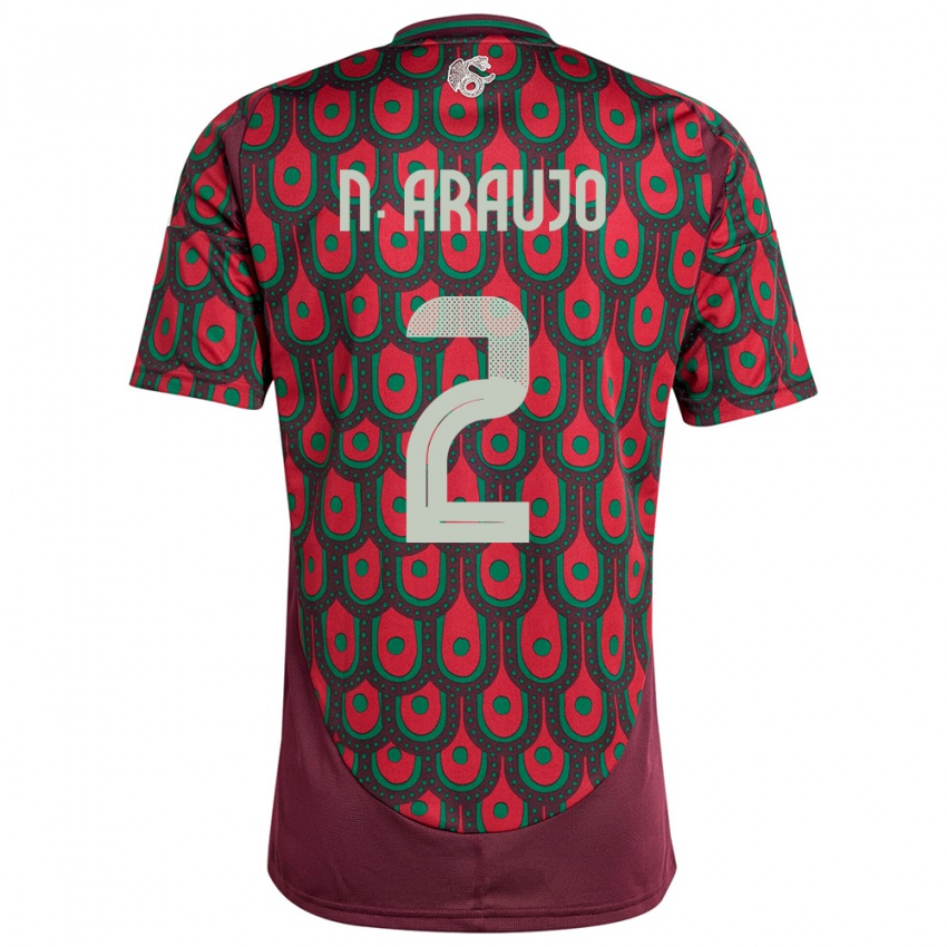 Criança Camisola México Nestor Araujo #2 Marrom Principal 24-26 Camisa Brasil