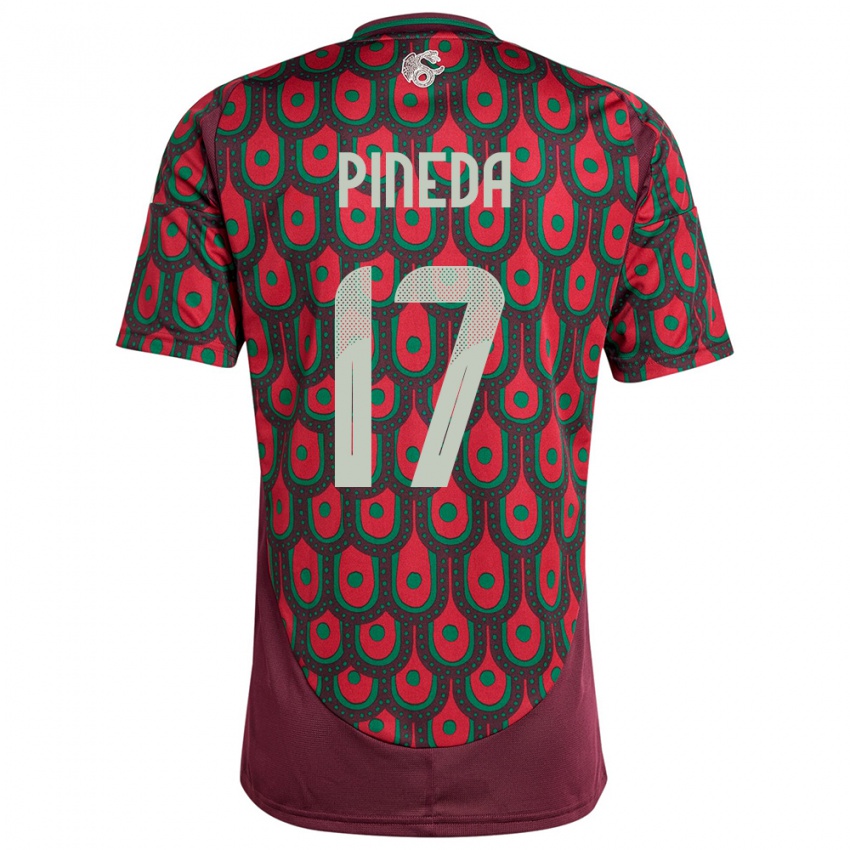 Criança Camisola México Orbelin Pineda #17 Marrom Principal 24-26 Camisa Brasil