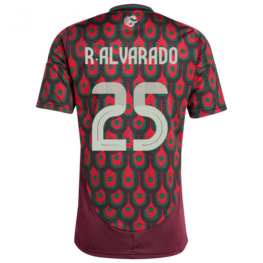 Criança Camisola México Roberto Alvarado #25 Marrom Principal 24-26 Camisa Brasil