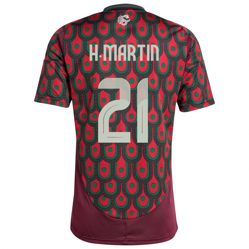 Criança Camisola México Henry Martin #21 Marrom Principal 24-26 Camisa Brasil