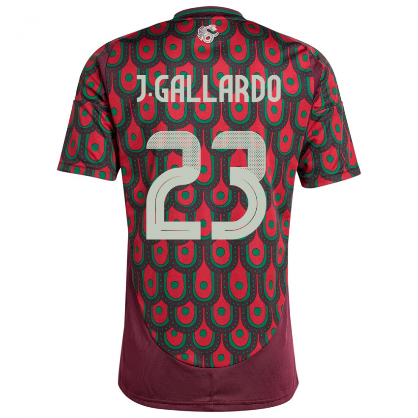 Criança Camisola México Jesus Gallardo #23 Marrom Principal 24-26 Camisa Brasil