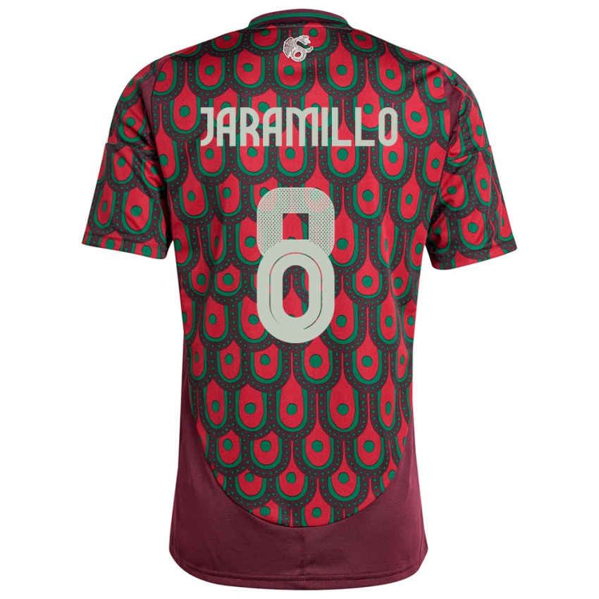 Criança Camisola México Carolina Jaramillo #8 Marrom Principal 24-26 Camisa Brasil