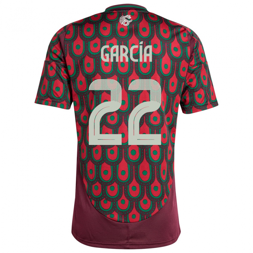 Criança Camisola México Diana Garcia #22 Marrom Principal 24-26 Camisa Brasil